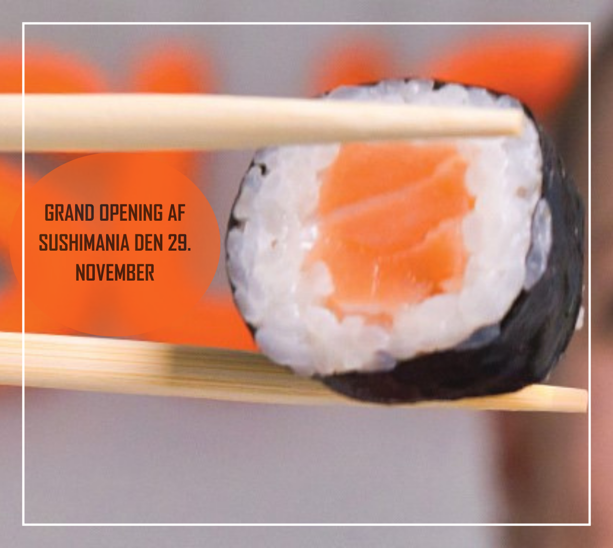 Kom forbi SushiMania på førstesalen den 29. november kl. 16:00, når de åbner ny butik i VestsjællandsCentret.